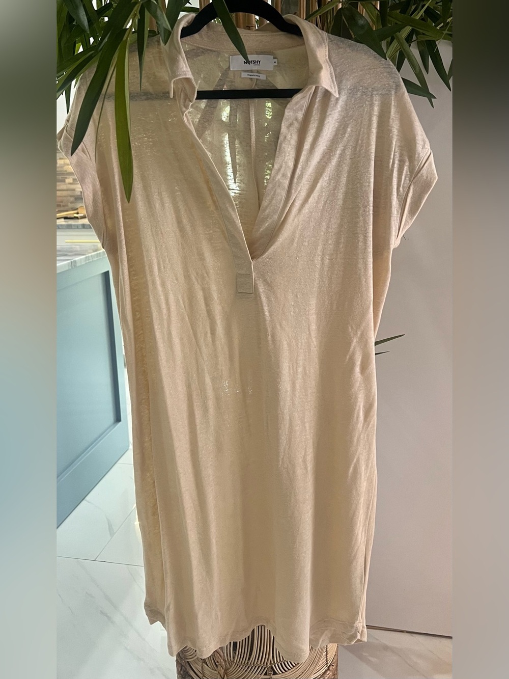 Notshy Cashmere Cream Polo Dress With Jacket